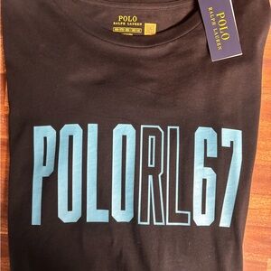 Polo by Ralph Lauren Black Tee with Blue Graphic